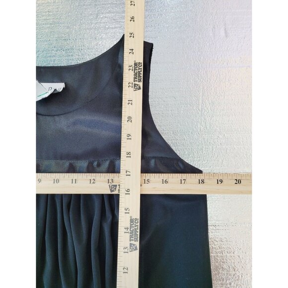 Joseph Ribkoff Black Sleeveless Balloon Hem Top Size 10 Satin Trim Elegant Desig - Picture 7 of 9